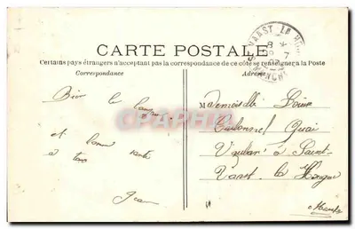BANNEs - Rue de Paris (naprzeciwko Fortu) — E.M. — wydawca E.M. — Rewers