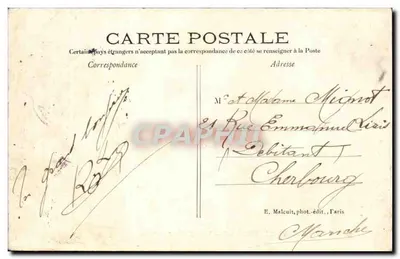 Bois de VINGENNES — Uma Avenida Ciclista — E. Malcuit, fot.-edit., Paris — Verso