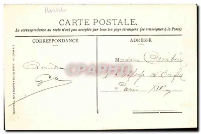 Château-Thierry - Sótanos del antiguo Castillo — editor: P. & F. Fillette en Château-Thierry, n° 58 — Reverso