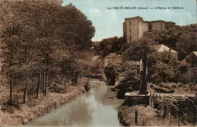 La Ferté-Milon (Aisne) — O Ouercq e Castelo — Edição Roanet