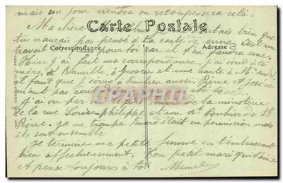 Reims — Ogólny widok, katedra, plac Republiki, pomnik Kloda — wydawca Stécan, nr 1873 — Rewers