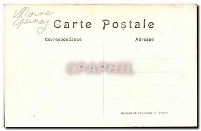 Destroços da batalha da Marne na estação de La Fère-Champenoise — Guerra de 1914 — A.R. n°35 — Verso