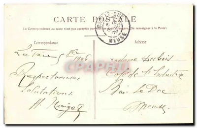 La Fère — La porte du Bourget (II) — wydawca nieznany, nr 144 — Rewers