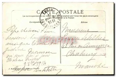 Castello-Thierry — Avenue Joufsaume Latour — J. Bondeguin, editore — Verso