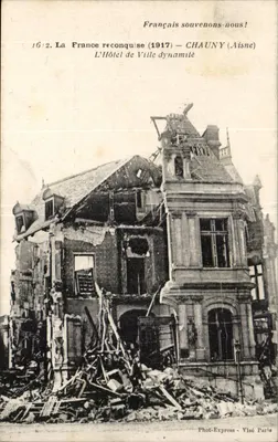 Hotel de Ville de Chauny — destruído em 1917 — Phot-Express, Visé Paris