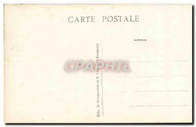 Katedra w Soissons — Obraz Rubensa «Adoracja Pasterzy» — Wyd. B. Nougaredé w Soissons — Rewers