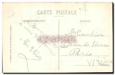 Vista de FOURAS, tirada do mar — 4206 — H. Bergévin, editor, La Rochelle — Verso