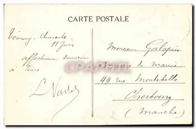 Tonnay-Charente — O Castelo transformado em Sanatório em 1913 — Editor não identificado, n° 57 — Verso