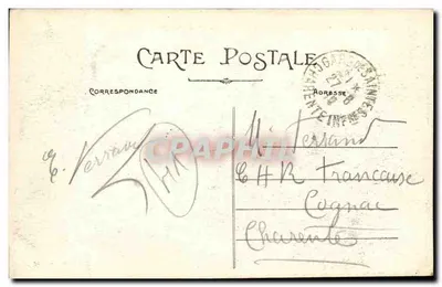 Saintes — Vórtices das Arenas Romanas e Torre da Igreja de São Eutrópio — J. Prévault, edição n°218 — Verso