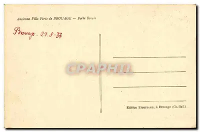 Porte Royale — Antiga Cidade Forte de Brouage — Verso
