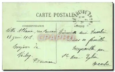 Vichy — Vista tirada no Parque — LL. — Verso