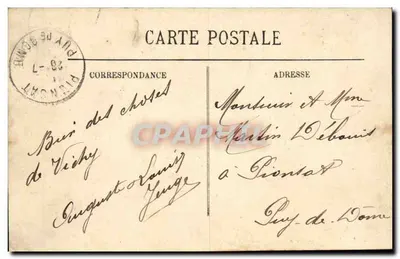 Vichy — A Rue de Nîmes — LL. — Editor LL, n° 339 — Verso