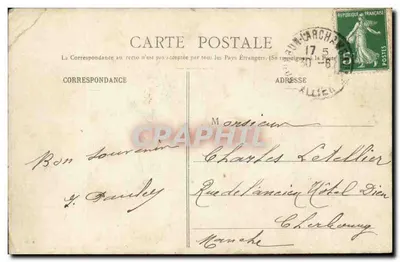 Bourbon-l'Archambault — Hospital Militar — G. V., fotógrafo-editor em Bourbon-l'Archambault — Verso
