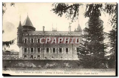 Arredores de VICHY — Castelo de Bourbon-Busset (século XIV) — Fachada Sudeste