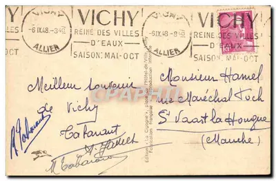 Vichy — Park i źródło Célestins — La Cigogne, nr 387 — Rewers