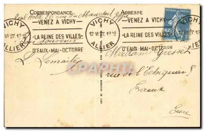 Vichy — Chalet Imperatora — Strona Parku — LL — Rewers