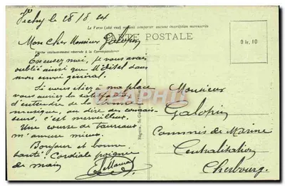 Vichy Stara pocztówka Ulica Marche — Rewers