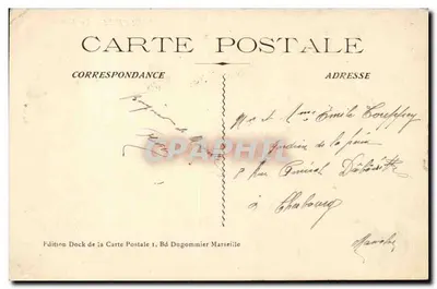 MARSEILLE - La Mairie — vue du port avec bateaux — Édition Dock de la Carte Postale — Verso
