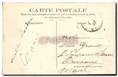 Marseille — Przypływ — M. Ollivier, wydawca — Rewers