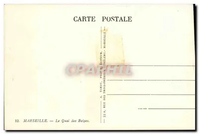 Porto de Marselha — Calçadão dos Belgas — A. TARDY, editor — Verso
