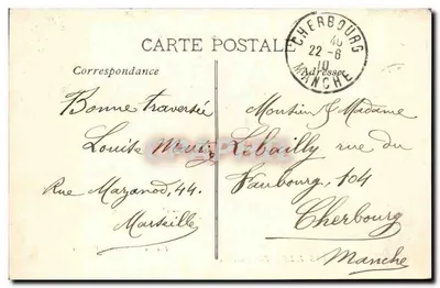 Marselha — Rue Noailles — Edição das Novas Galerias — Verso