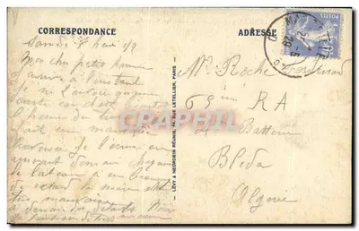 MARSUELLA — El Muelle de los Bélgicos y Notre-Dame-de-la-Garde — LL — Reverso