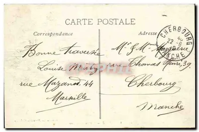 Marselha — Cours Bellecour — Edição das Novas Galerias — Verso