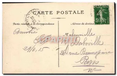 Mujer en un jardín con columnas — Tipo Dariassenne n°11 — Editor Dariassenne — Reverso