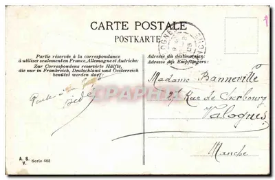 Arlésienne — mulher colhendo azeitonas — A.S. Série 603 — Verso