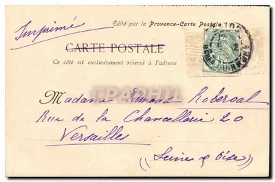 Aix - A Praça dos Preletores — obélisco com águia e leões — editada pela Provence-Carte Postale — Verso