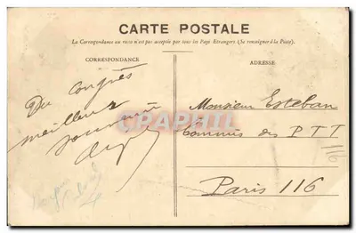 Bordeaux - De Poort Dijeaux — uitgever BR, serie nr. 126 — Achterkant