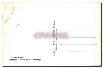 Bordeaux — La Faculté de Médecine et de Pharmacie — Tito — Verso