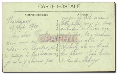 Bordeaux - A Baía - Vista da Bastide - Bloc Frères, n° 150 — Verso