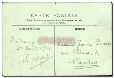 Bordeaux — Most i Miasto, z Wieży Świętego Michała — LL. — Rewers