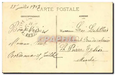 Bordeaux - Duża Brama — Stare Miasto Ratuszowe — wydawca M.D. n°21 — Rewers