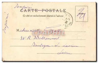 Bordeaux — Statua Michela Montaigne — W. F. Déposé — Rewers