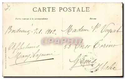 Bordeaux — Wieża Pey-Berland — C. B. — Rewers