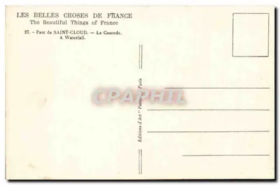 Parco di Saint-Cloud — La Cascata — Edizioni d'Arte Parigi — Verso