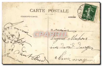 Saint-Cloud - Park - Wielka Kaskada - Część górna (prawa strona) - Wielkie Wody — wydawca ANONIMES, nr 65 — Rewers