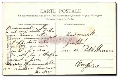 Inauguratie van de Internationale Tentoonstelling van Nantes — 26 juni 1904 — Het officiële kortege in het Village Noir — Uitgever J. NIZZAS — Achterkant