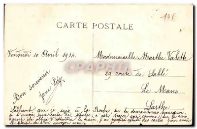 NANTES — Place und Quai der Bourse — L. Chapeau, Nantes, n° 579 — Rückseite