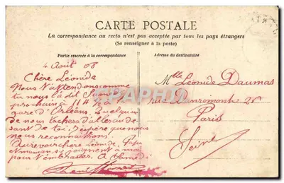 Nantes - O Grande Teatro — editor Artaud-Nozais, Nantes, n°32 — Verso