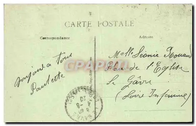 NANTES - Fontaine de la Duchesse-Anne, autorstwa F. David — Rewers