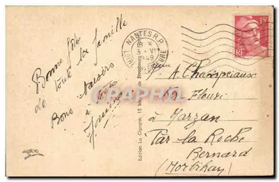 NANTES — O Jardim das Plantas — Edição La Cigogne de Strembour — Verso