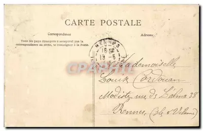 NANTES — A Praça Louis XVI, vista da Catedral — C. L. C. n°67 — Verso