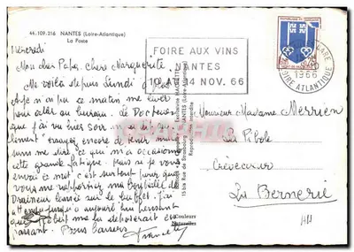 Gebäude der Post und Telekommunikation — Nantes — Verlag Pigoçons — Rückseite