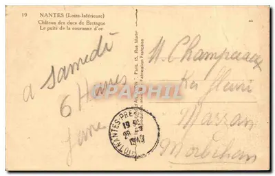 Kasteel van de hertogen van Bretagne — Het goudkroonputje — Uitgave Art. BON — Achterkant