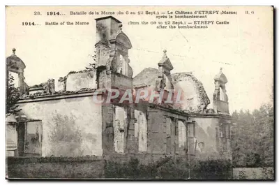 Castelo de Étrepy (Marne) — após o bombardeio — H. G. editor