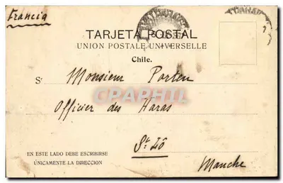 Valparaíso após o terremoto — Edifícios na Avenida Brasil — Propriedade do editor Carlos Brandt, Valparaíso, n° 27 — Verso