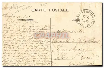 Vezin - Kąt Jeziora — Okolice Fougères — Wydawnictwo A. Fleury, w Luitré (Il-et-Y) — Rewers